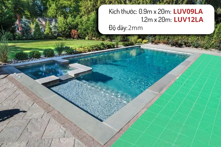 thảm nhựa lướt - thiết kế nhựa lỗ thoát nước sứ dụng hồ bơi trơn trượt