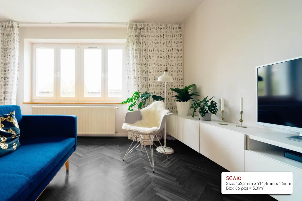 sàn nhựa - thiết kế giả gỗ lát sàn nhà hiện đại